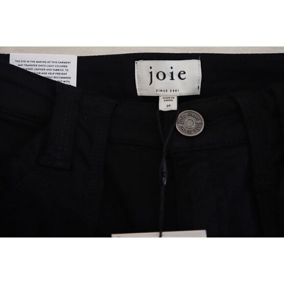Joie Jeans Women’s Sz 24 Caviar Black High Rise Park Skinny Zip Ankle Pants $228 - Picture 9 of 11